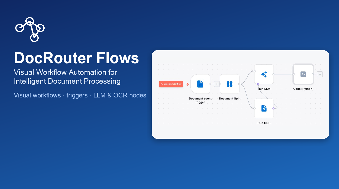 DocRouter Flows: Visual Workflow Automation for Intelligent Document Processing