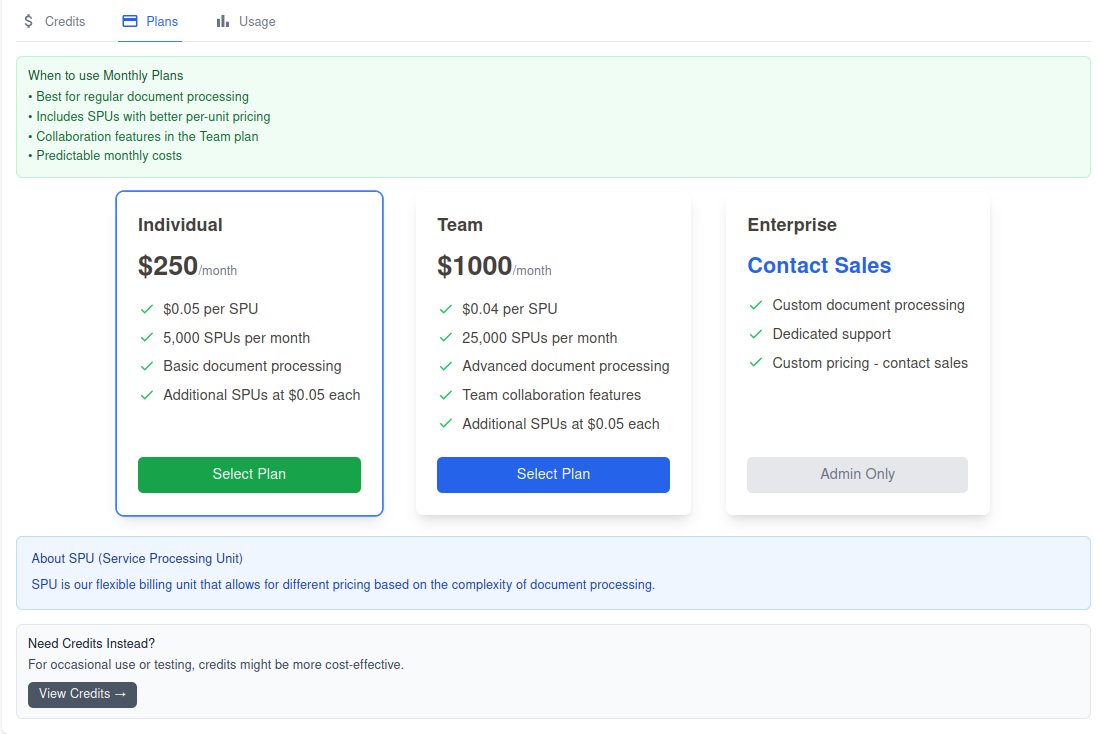 DocRouter Pricing Plans