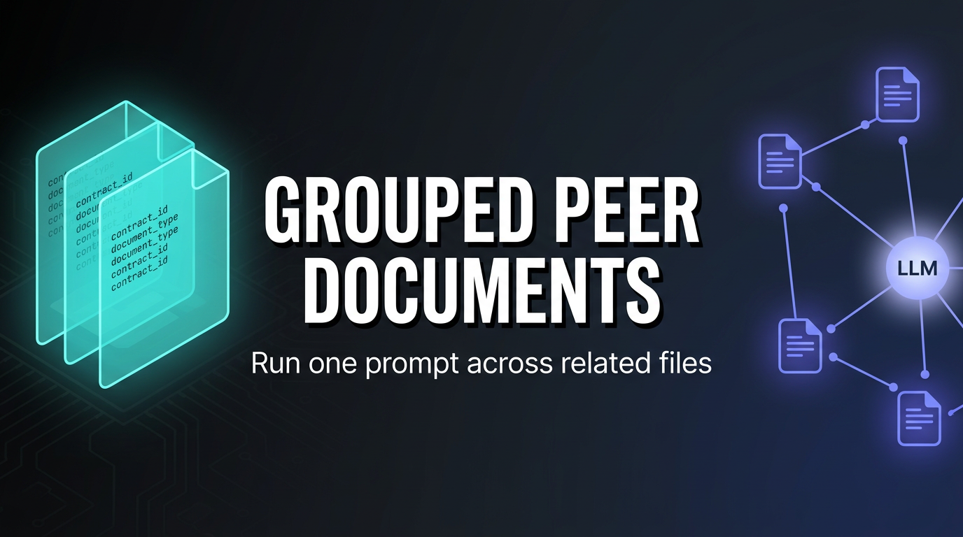 Grouped Peer Documents: Run One Prompt Across Related Files