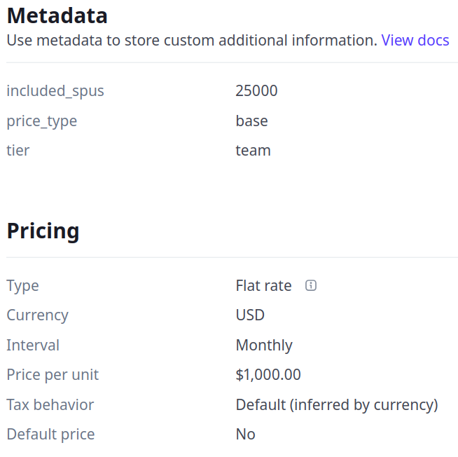 DocRouter Price Metadata