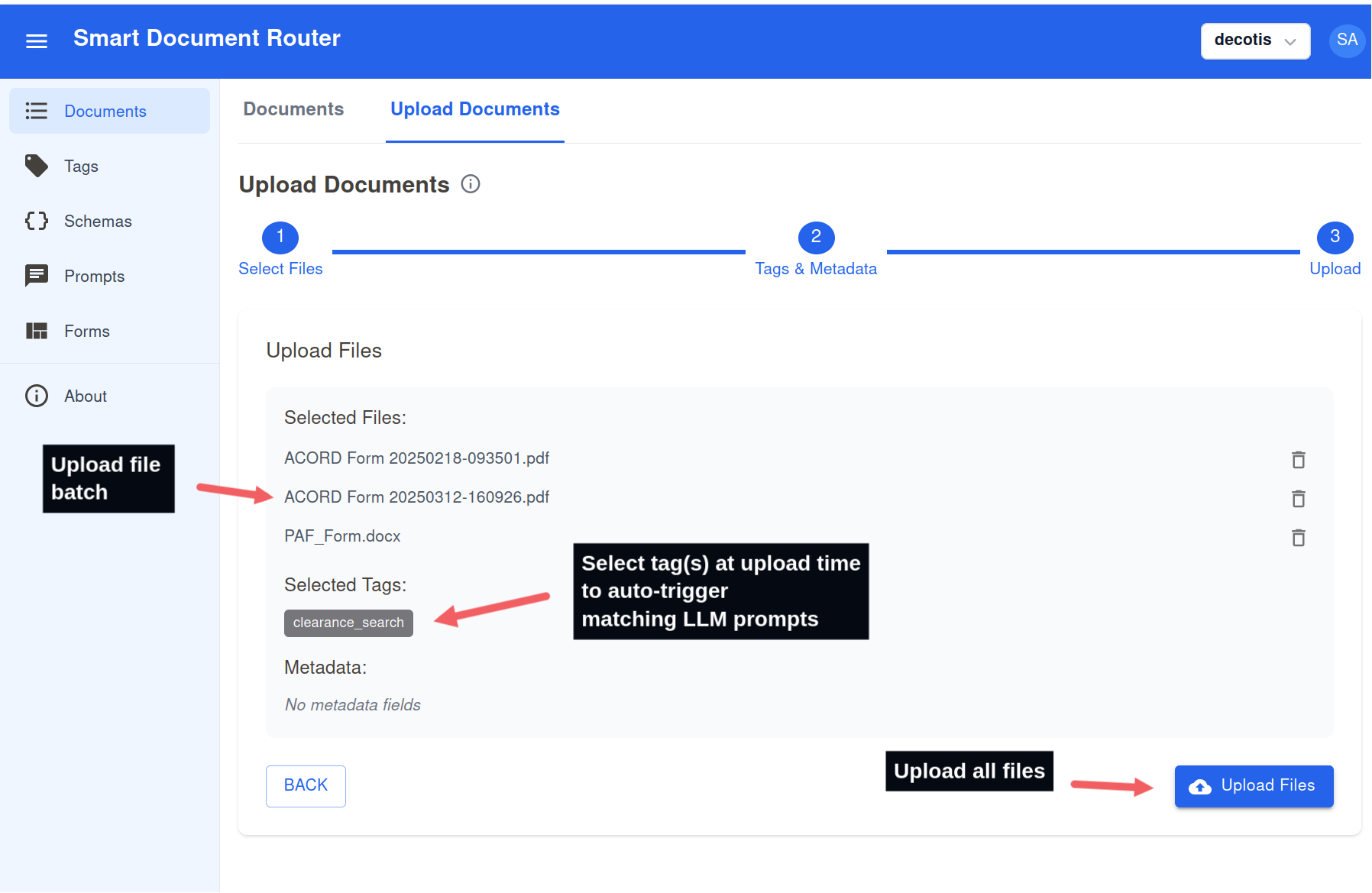 Bulk upload with tags assigned